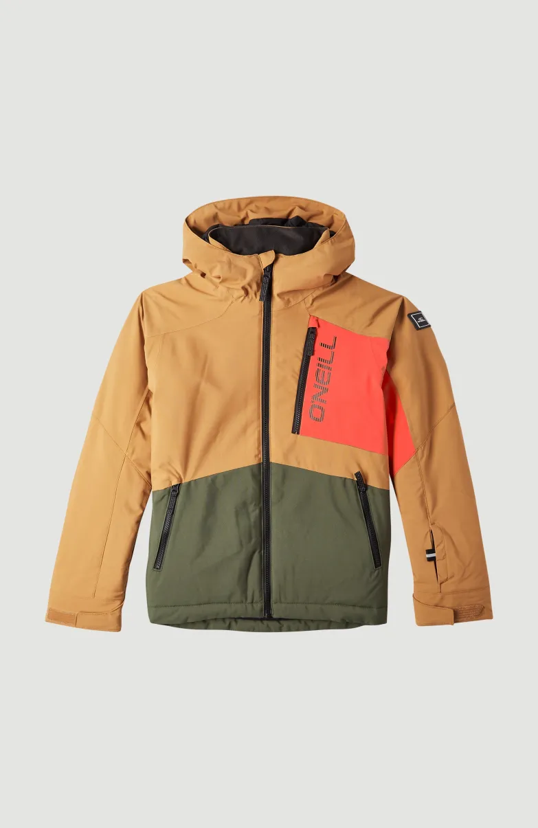 JACKSAW JACKET | Rich Caramel Colour Block