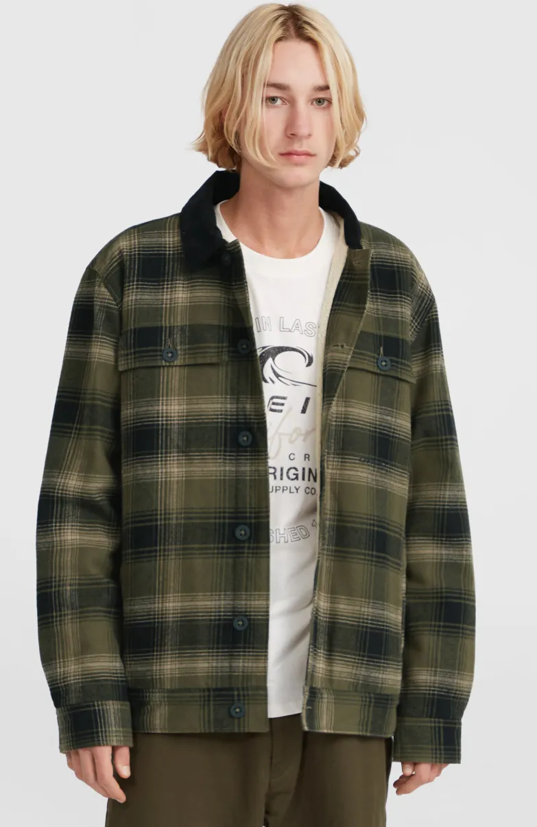 Jas Met Fleecevoering | Green Check Small