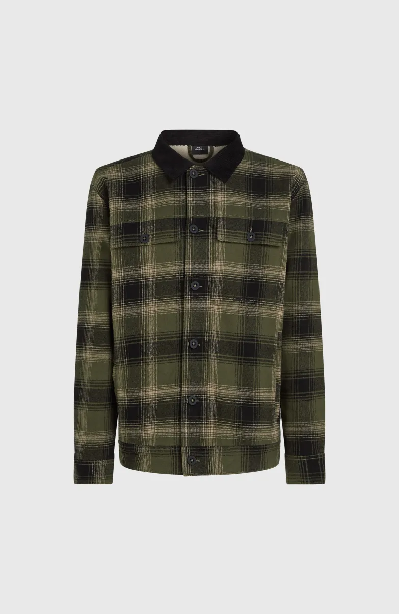 Jas Met Fleecevoering | Green Check Small