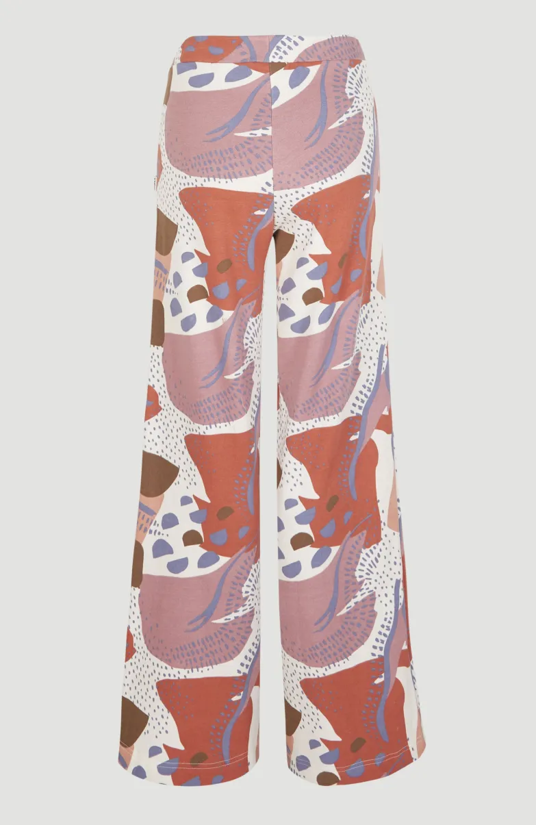 Joggingbroek Lulu Met Wijde Pijpen En Hoge Taille | Patchwork Print
