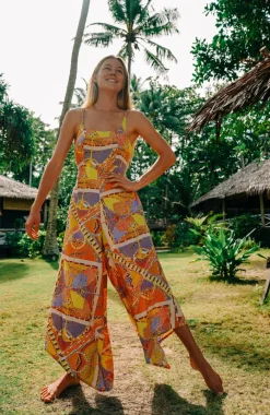 Jumpsuit Alba | Yellow Scarf Print