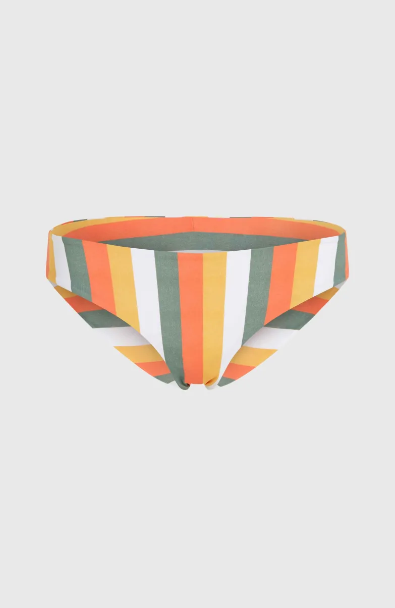 Maoi Bikinibroekje | Orange Multistripe