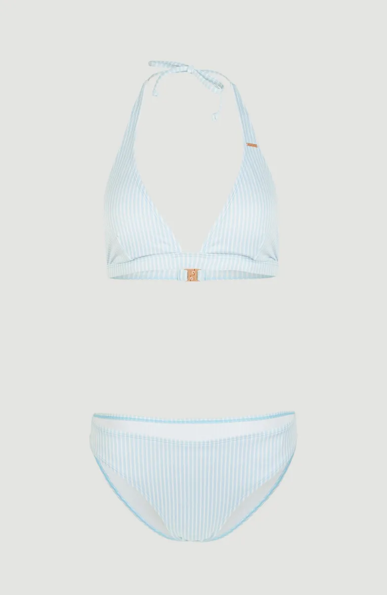 Marga - Cruz Halterbikiniset | Blue Simple Stripe