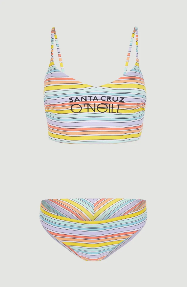 Midles - Maoi Bralette Bikiniset | Bright Multi Coloured Stripe