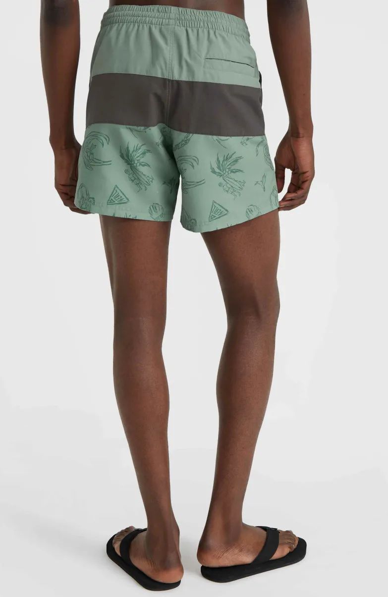 Mix And Match Cali Block 15" Zwembroek | Green Vintage Surfer