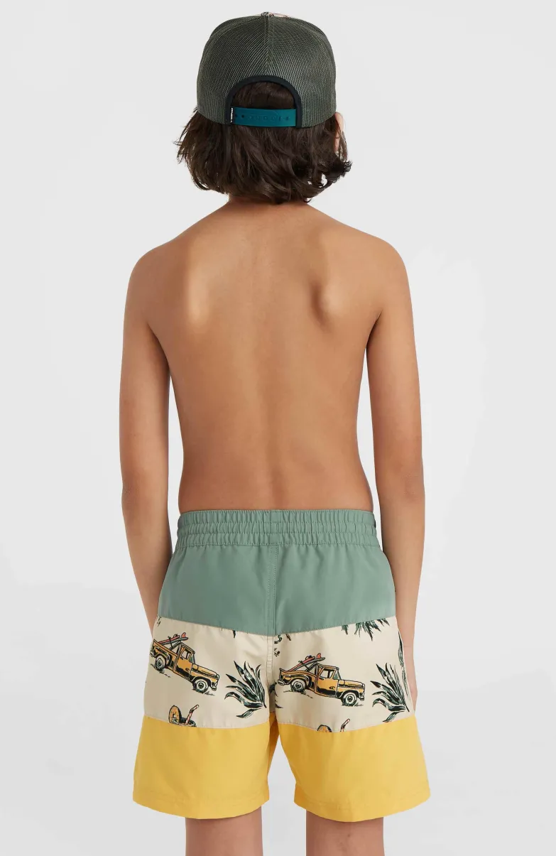 Mix And Match Cali Block 13" Zwembroek | Beige Venice Beach