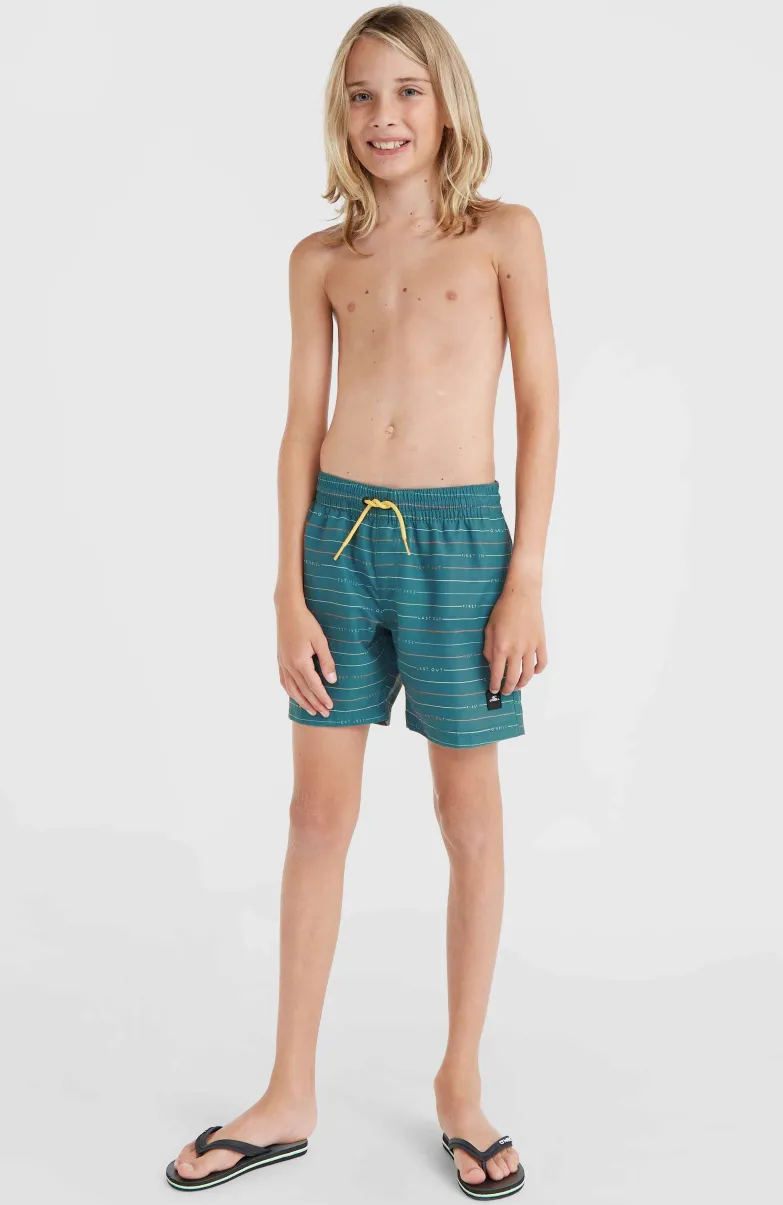Mix And Match Cali First 13" Zwembroek | Lily Pad First Name Stripe