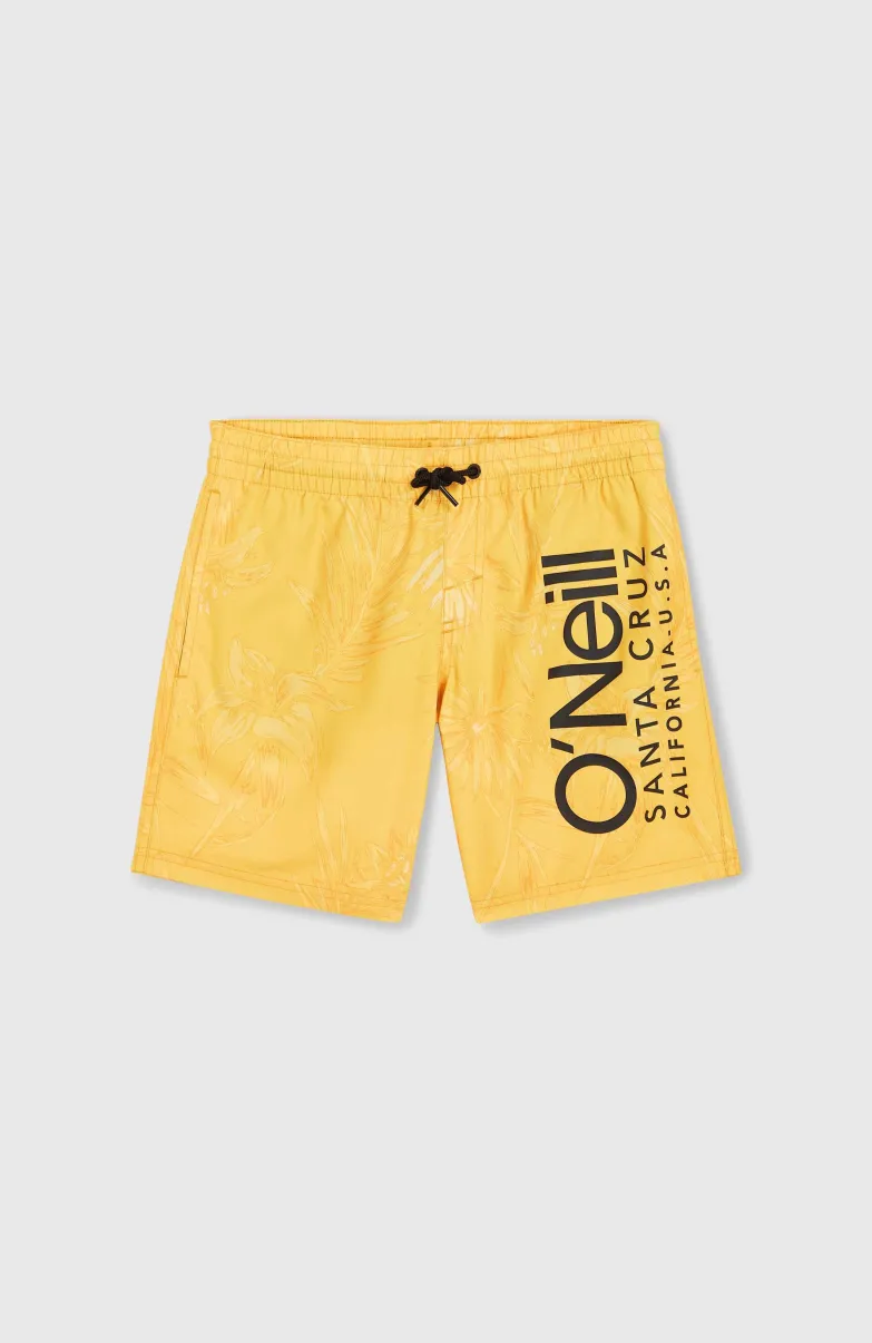 Mix And Match Cali Floral 14'' Zwembroek | Yellow Tonal Tropicana