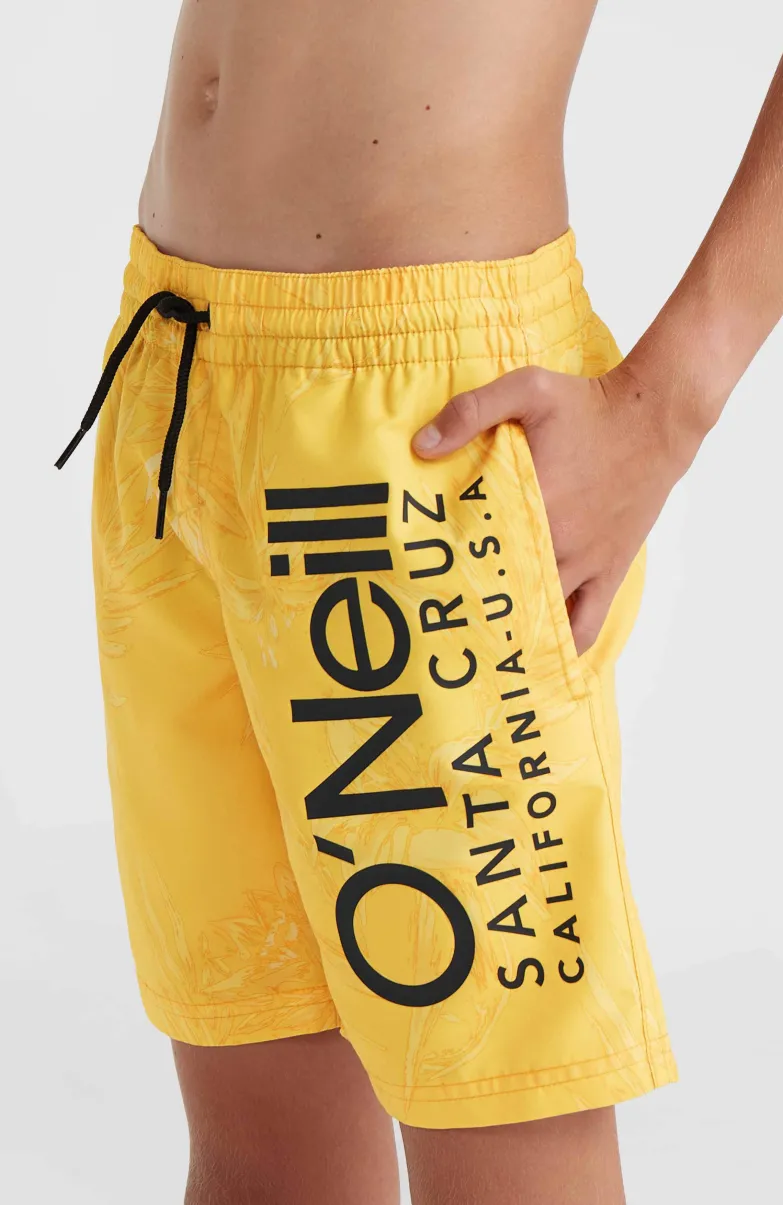Mix And Match Cali Floral 14'' Zwembroek | Yellow Tonal Tropicana