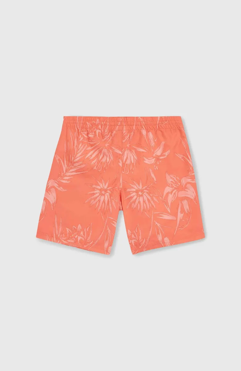 Mix And Match Cali Floral 14'' Zwembroek | Living Coral Tonal Tropicana
