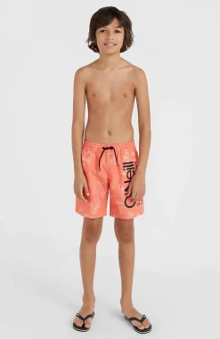 Mix And Match Cali Floral 14'' Zwembroek | Living Coral Tonal Tropicana