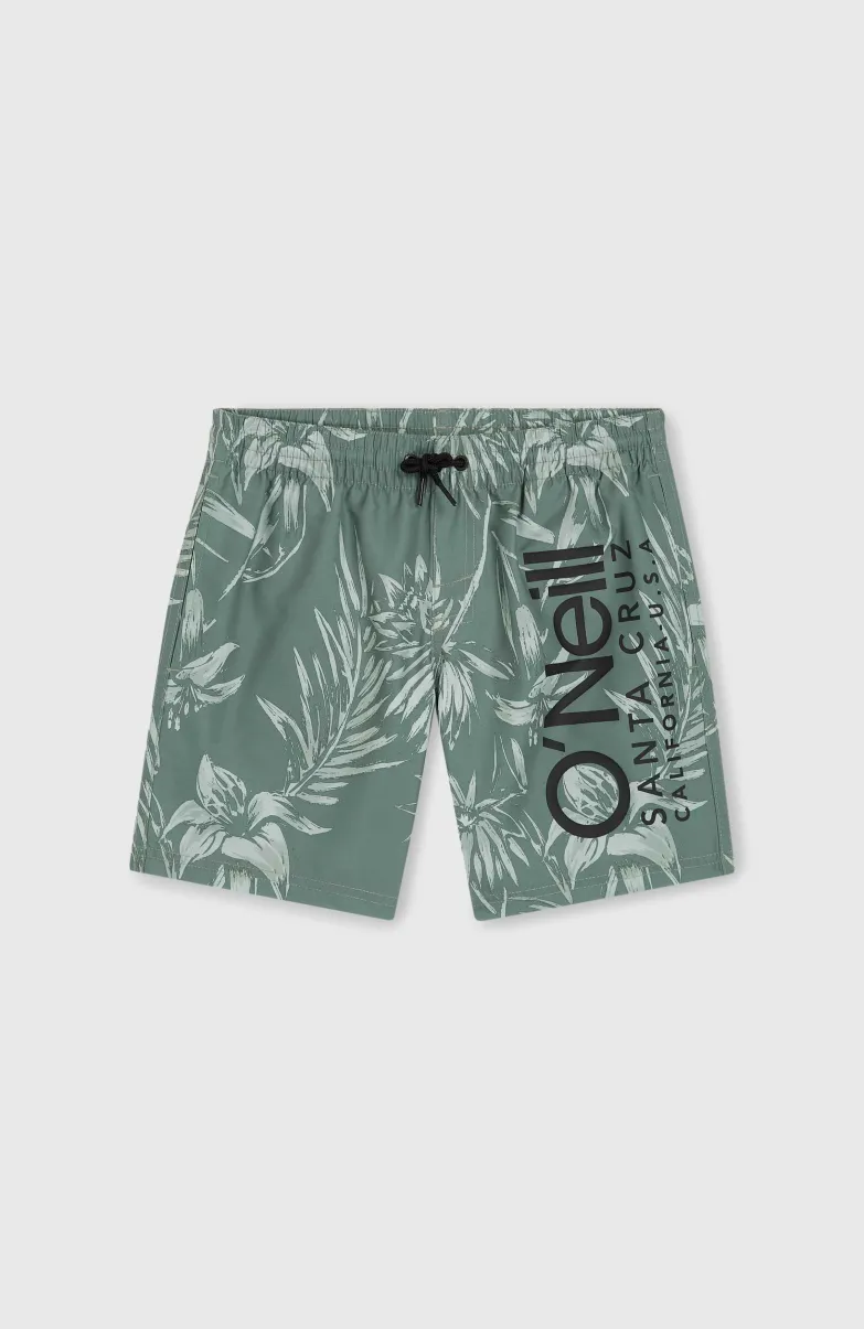 Mix And Match Cali Floral 14'' Zwembroek | Green Tonal Tropicana
