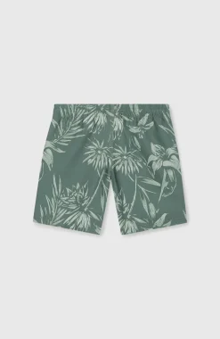 Mix And Match Cali Floral 14'' Zwembroek | Green Tonal Tropicana