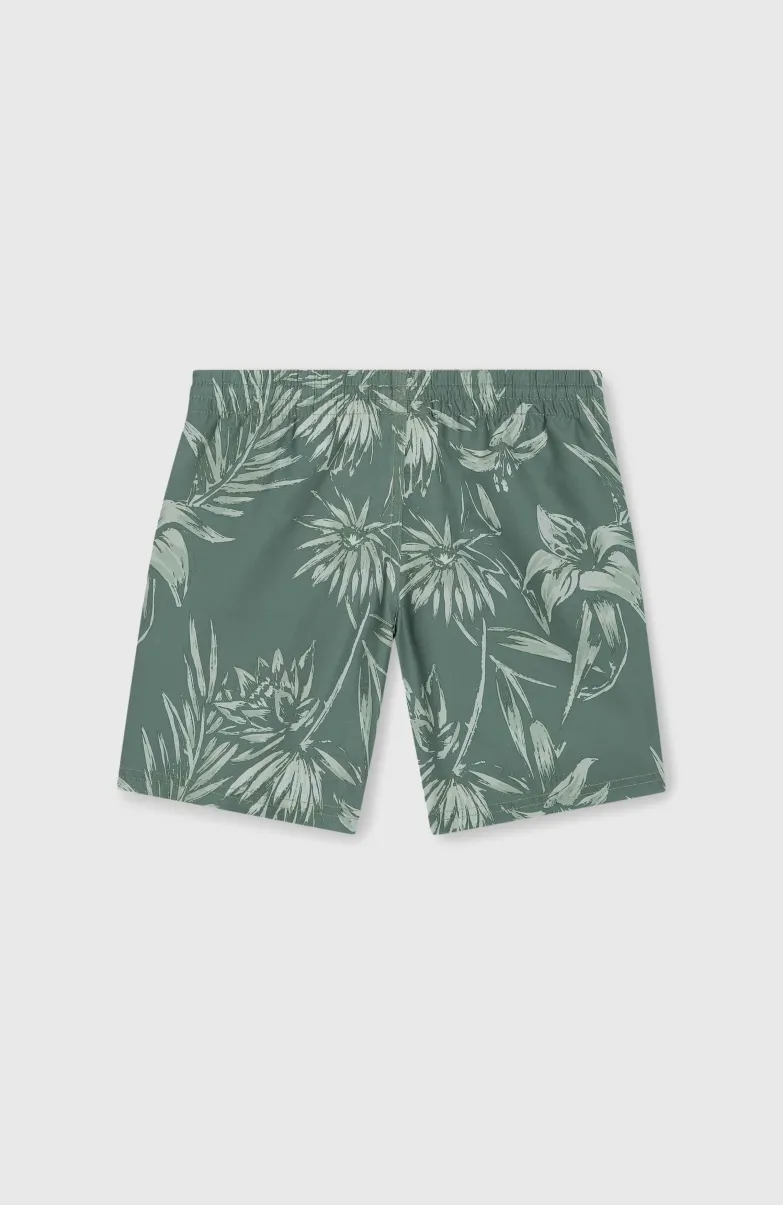 Mix And Match Cali Floral 14'' Zwembroek | Green Tonal Tropicana