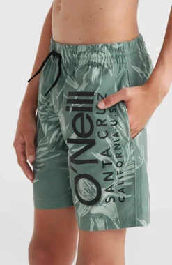 Mix And Match Cali Floral 14'' Zwembroek | Green Tonal Tropicana