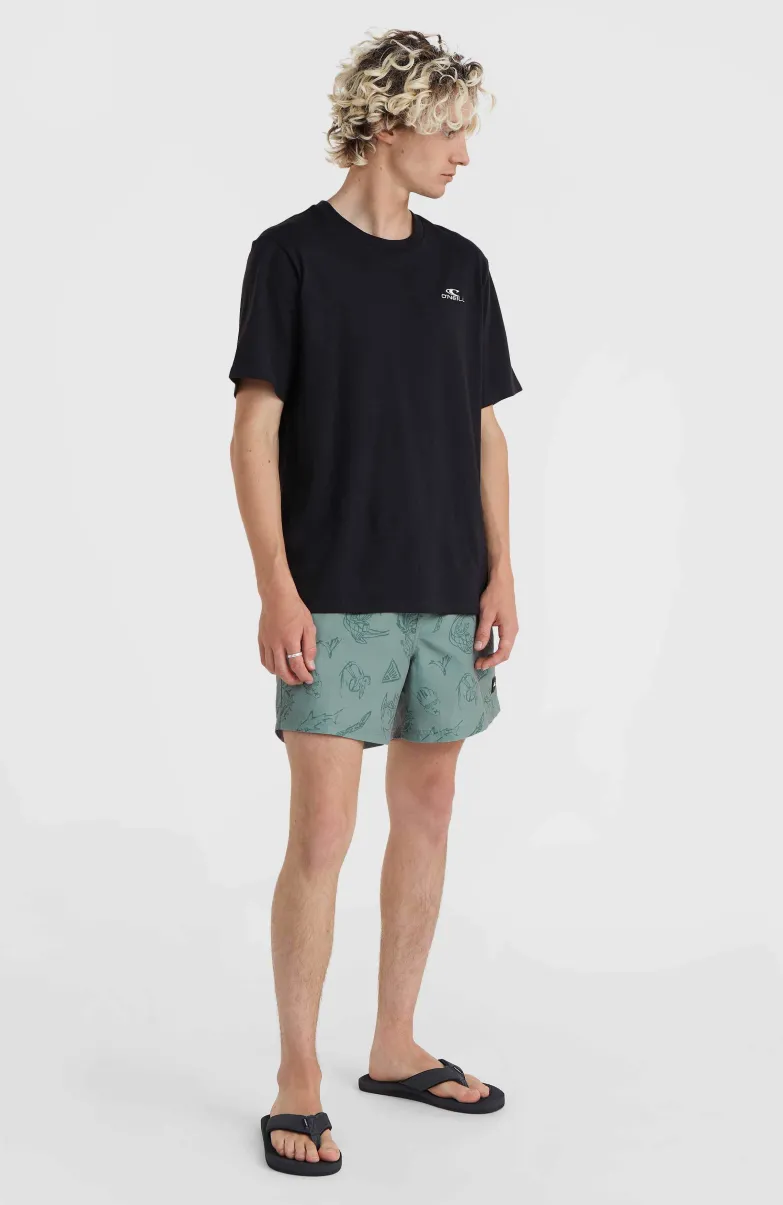 Mix And Match Cali Print 15'' Zwembroek | Green Vintage Surfer