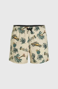 Mix And Match Cali Print 15'' Zwembroek | Beige Venice Beach