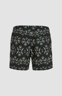 Mix And Match Cali Print 15'' Zwembroek | Black Fade IKAT