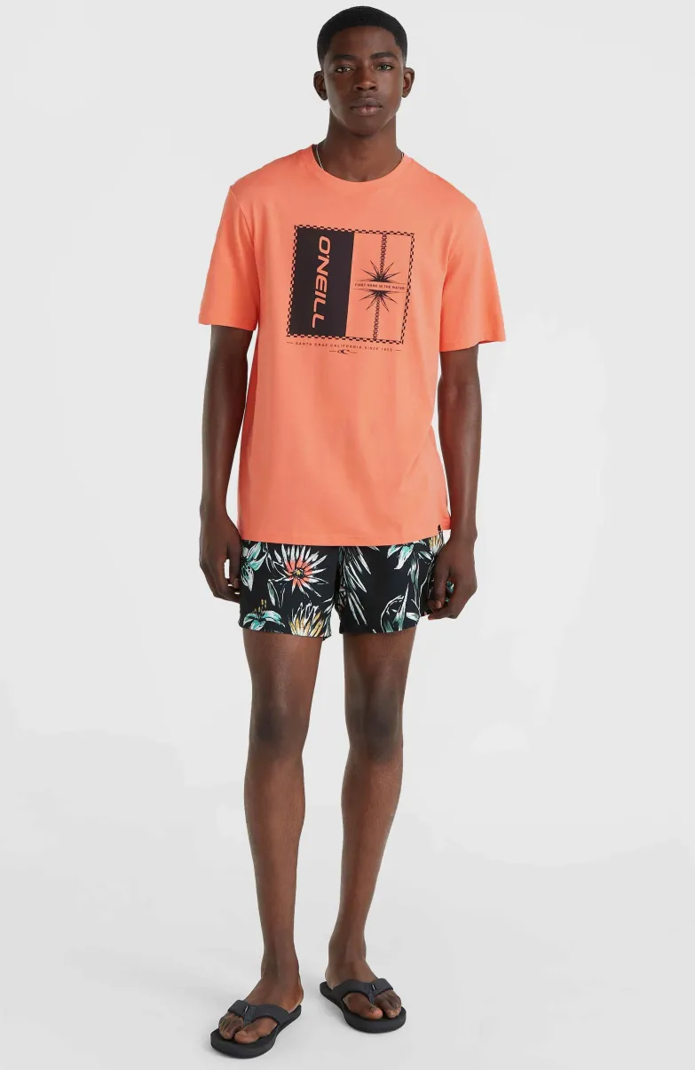 Mix And Match Cali Print 15'' Zwembroek | Black Tropicana