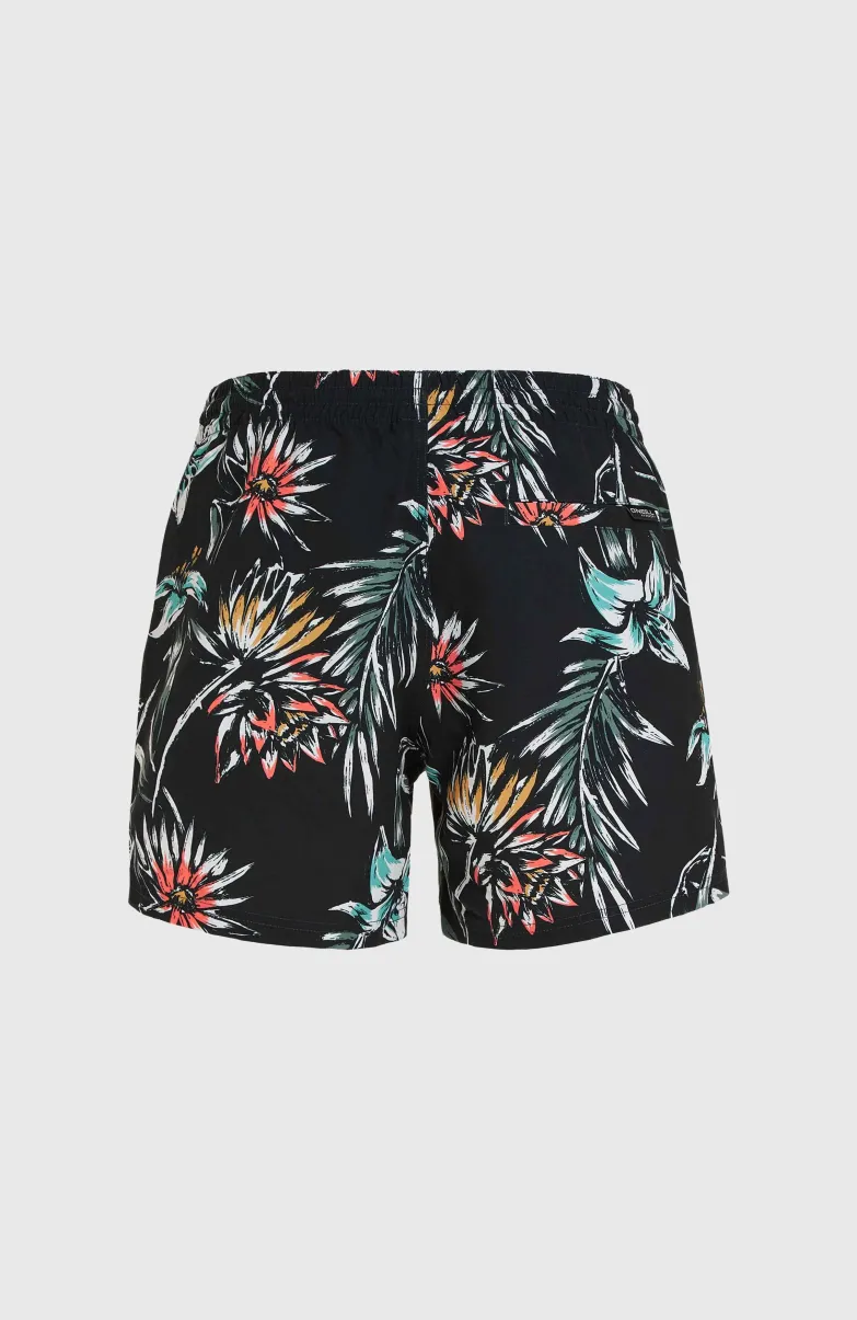 Mix And Match Cali Print 15'' Zwembroek | Black Tropicana
