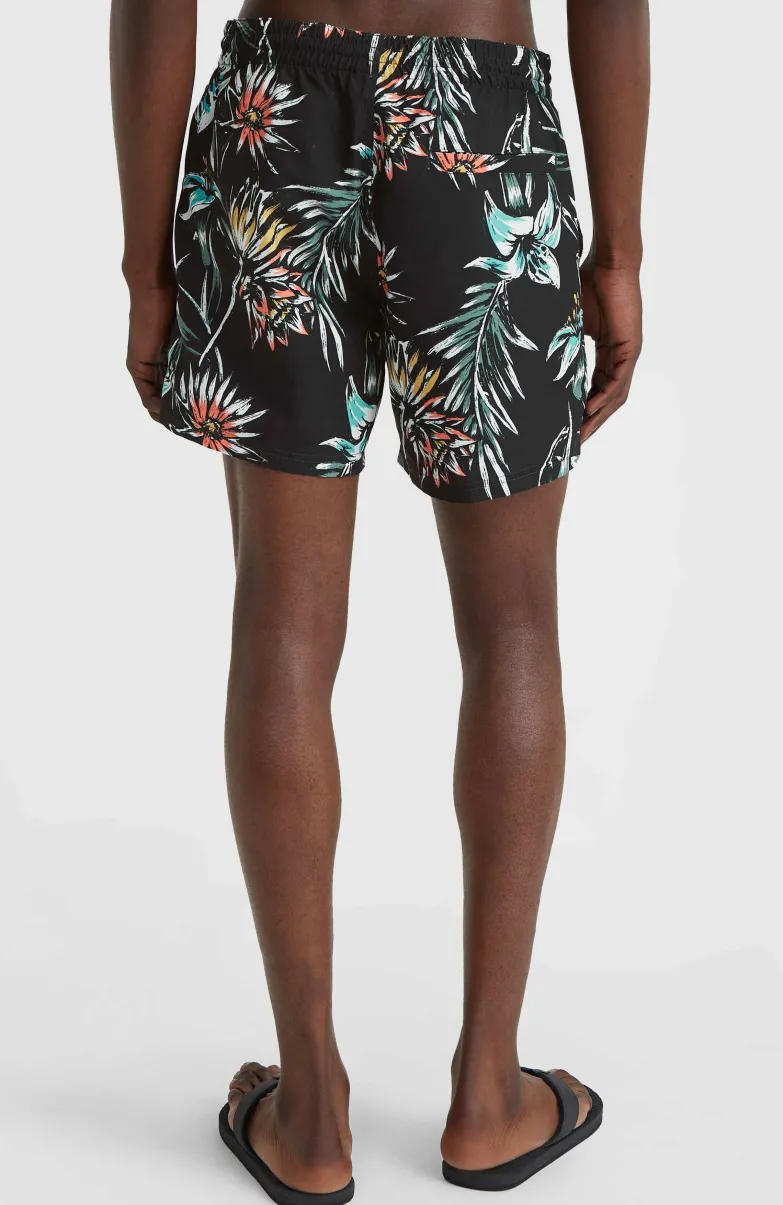Mix And Match Cali Print 15'' Zwembroek | Black Tropicana