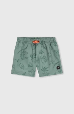 Mix And Match Cali Print 13'' Zwembroek | Green Vintage Surfer