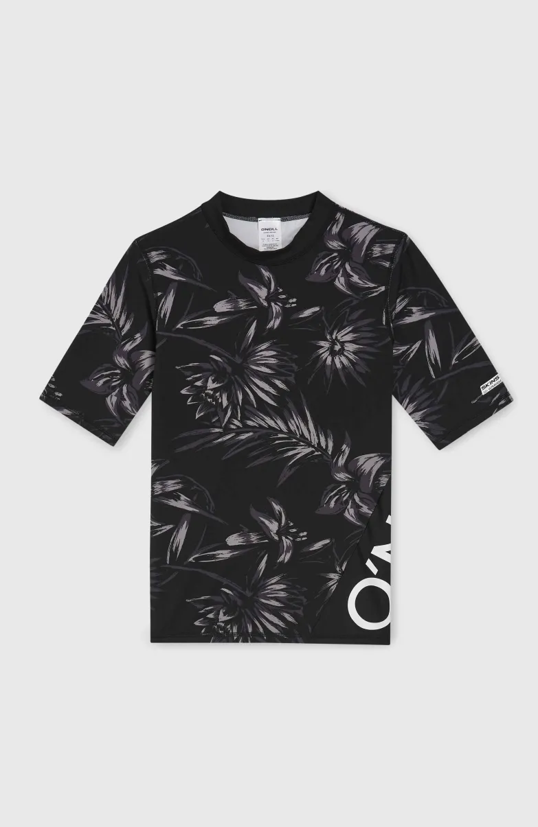 Mix And Match Crazy Shirt Met Korte Mouwen | Black Tonal Tropican