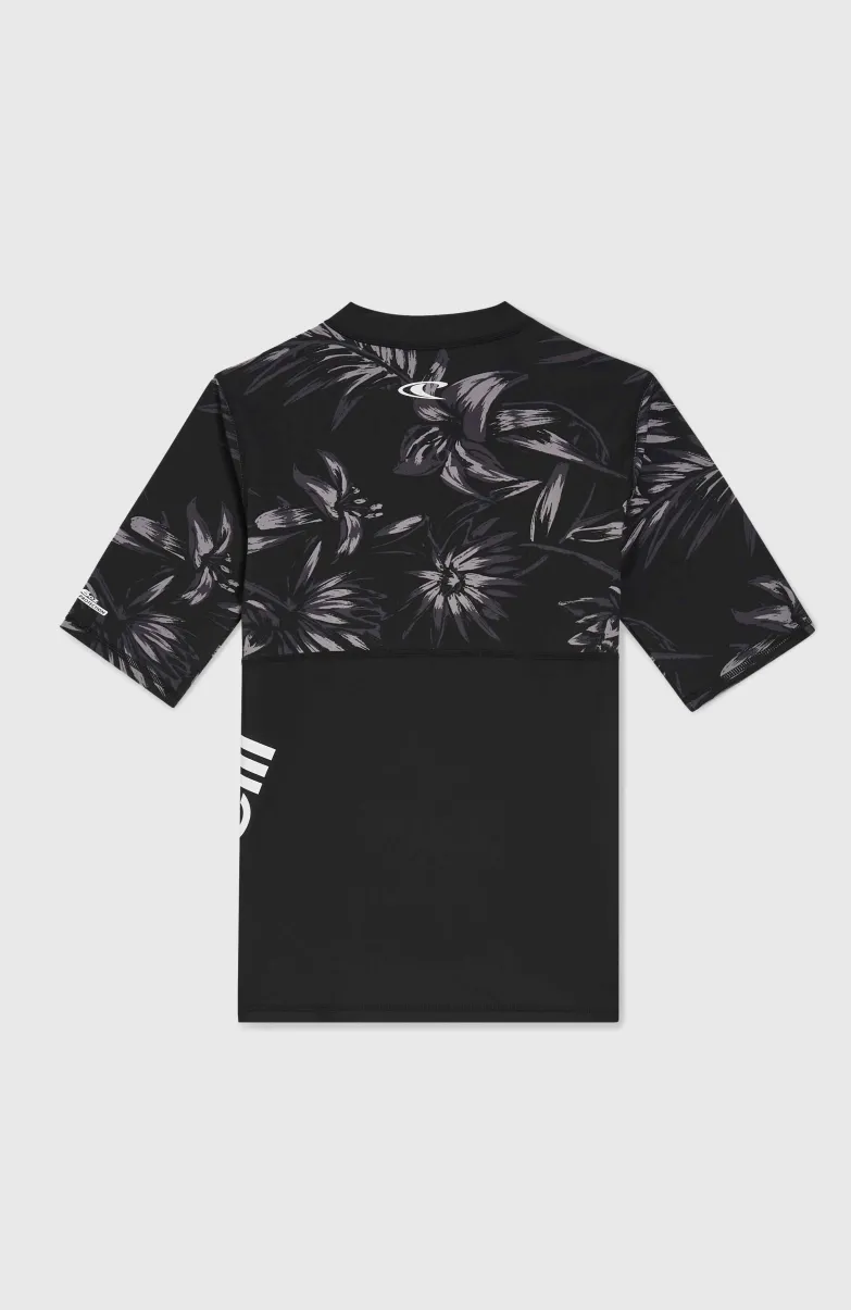 Mix And Match Crazy Shirt Met Korte Mouwen | Black Tonal Tropican