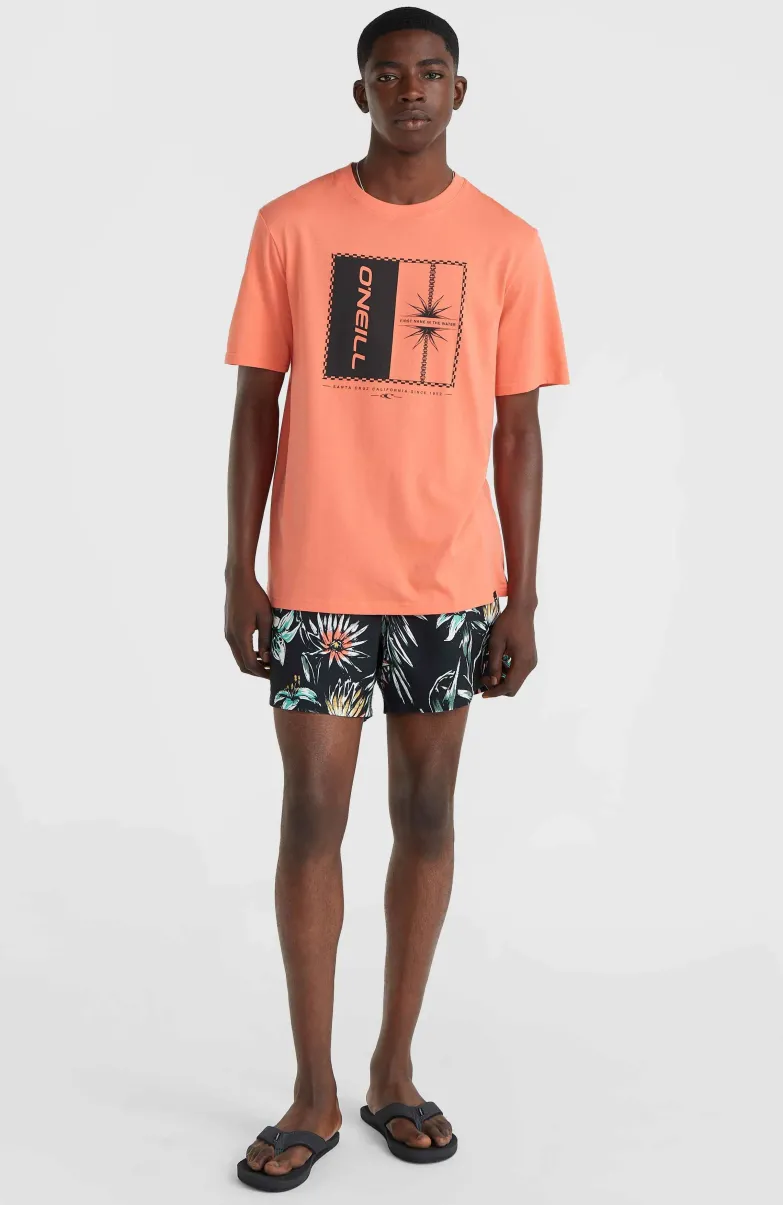 Mix And Match Palm T-shirt | Living Coral