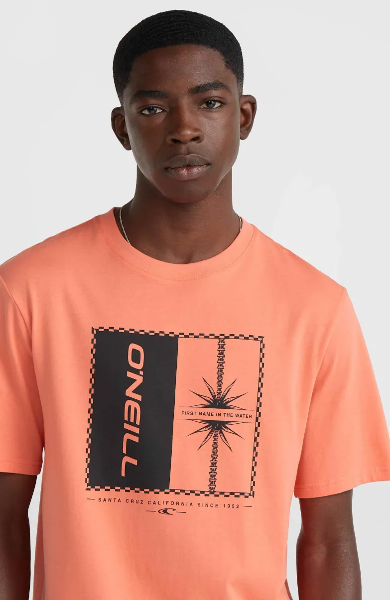 Mix And Match Palm T-shirt | Living Coral