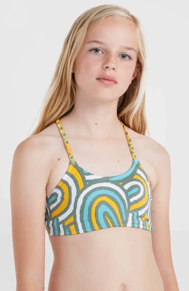 Mix And Match Tropics Bikiniset | Blue Rainbow Stripe