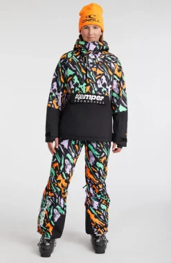O'Riginals Bib Regular Wintersportbroek | Black Kemper Print
