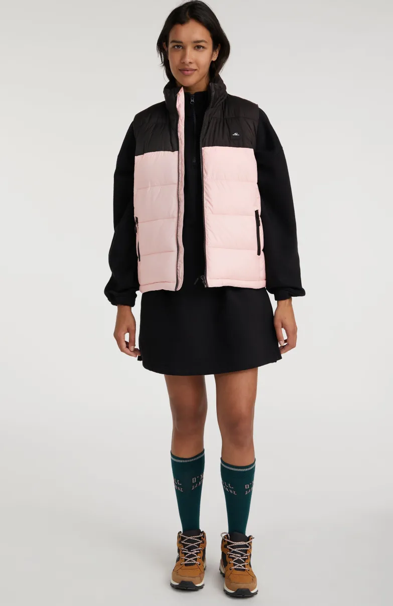 O'Riginals Puffer Bodywarmer | Peach Whip Colour Block