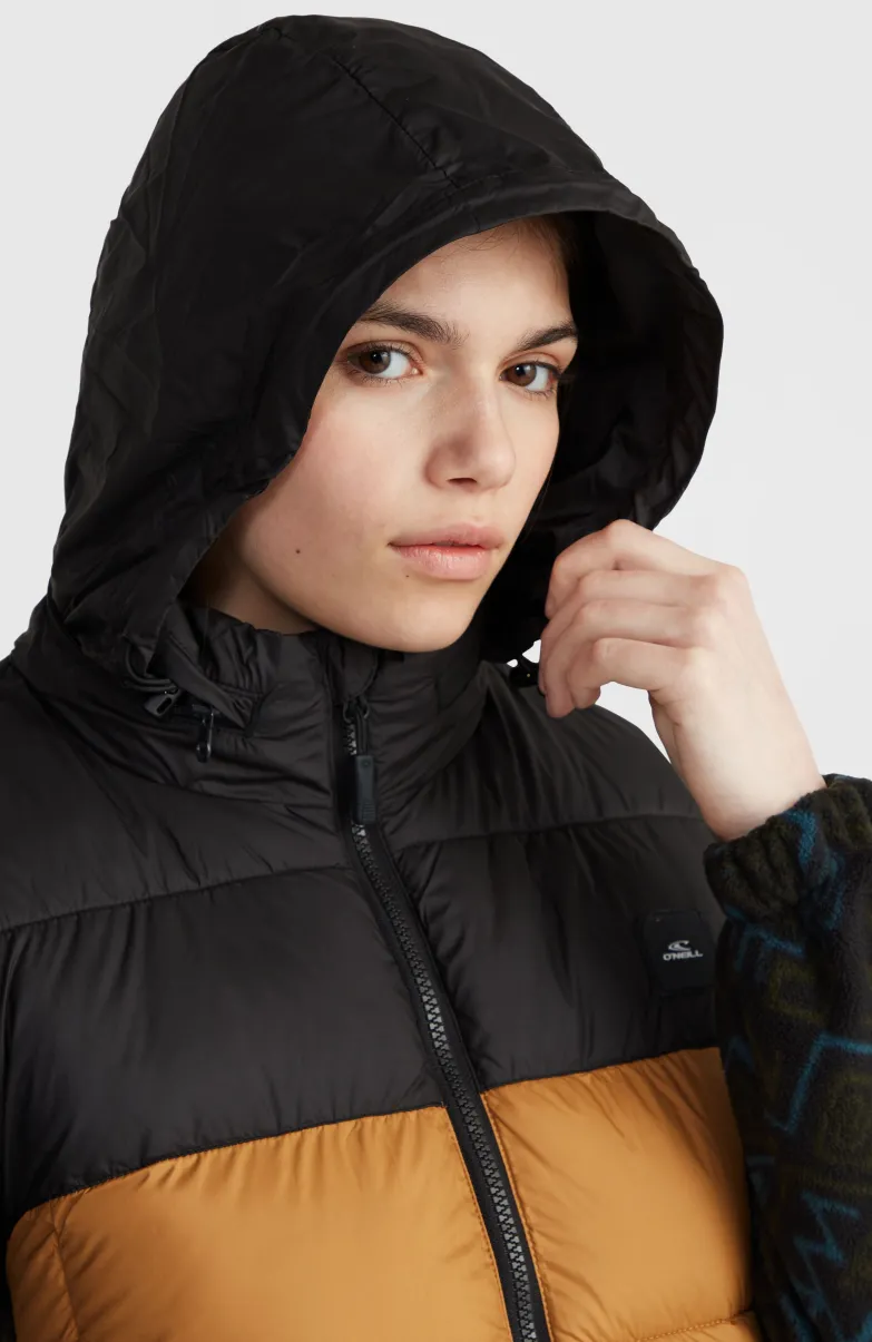 O'Riginals Puffer Bodywarmer | Rich Caramel Colour Block