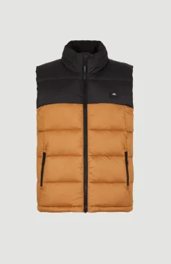 O'Riginals Puffer Bodywarmer | Rich Caramel Colour Block