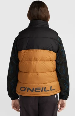 O'Riginals Puffer Bodywarmer | Rich Caramel Colour Block