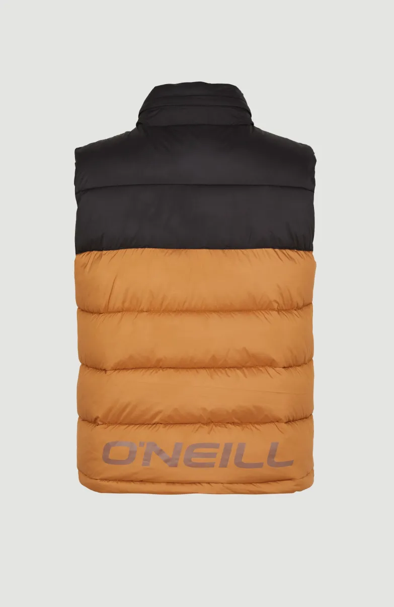 O'Riginals Puffer Bodywarmer | Rich Caramel Colour Block