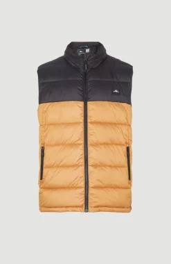 O'Riginals Puffer Bodywarmer | Rich Caramel Colour Block