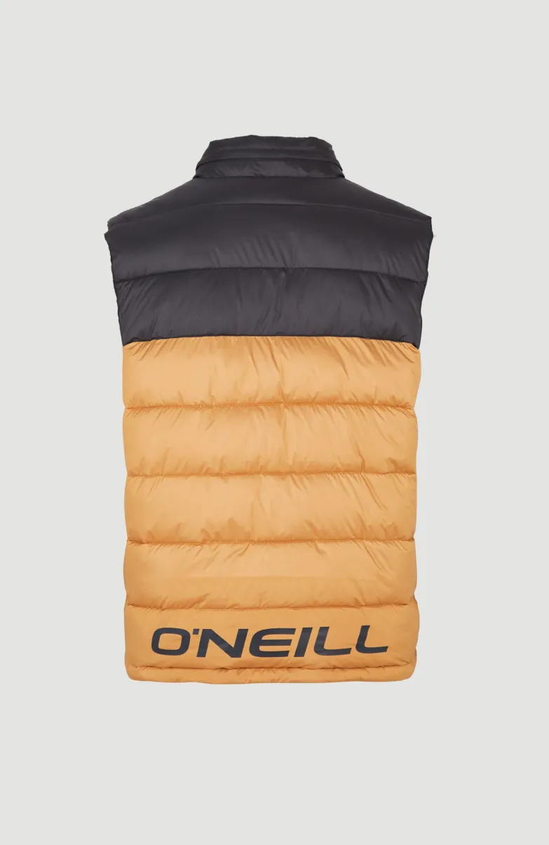 O'Riginals Puffer Bodywarmer | Rich Caramel Colour Block