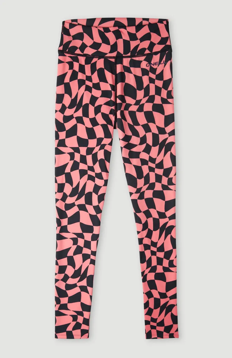 Outdoor Active High-Waist Legging | Pink Checkboard