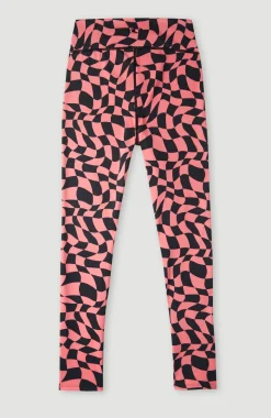 Outdoor Active High-Waist Legging | Pink Checkboard