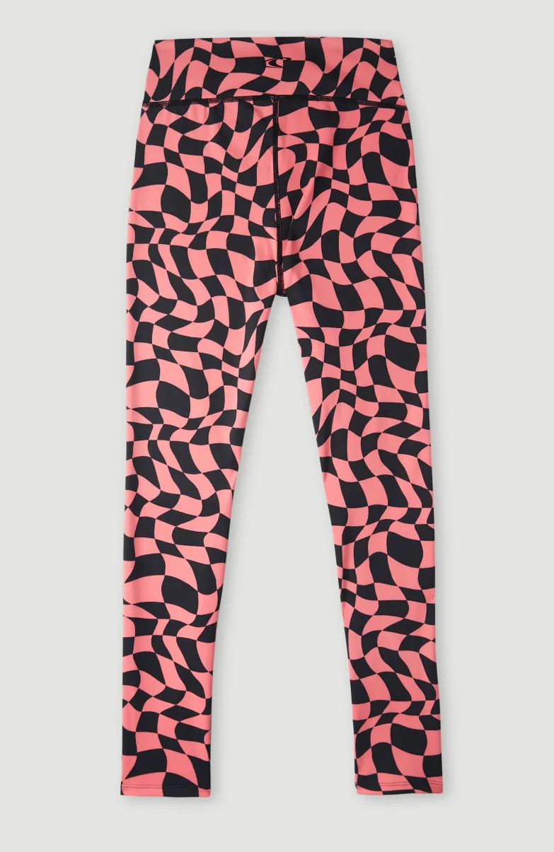 Outdoor Active High-Waist Legging | Pink Checkboard