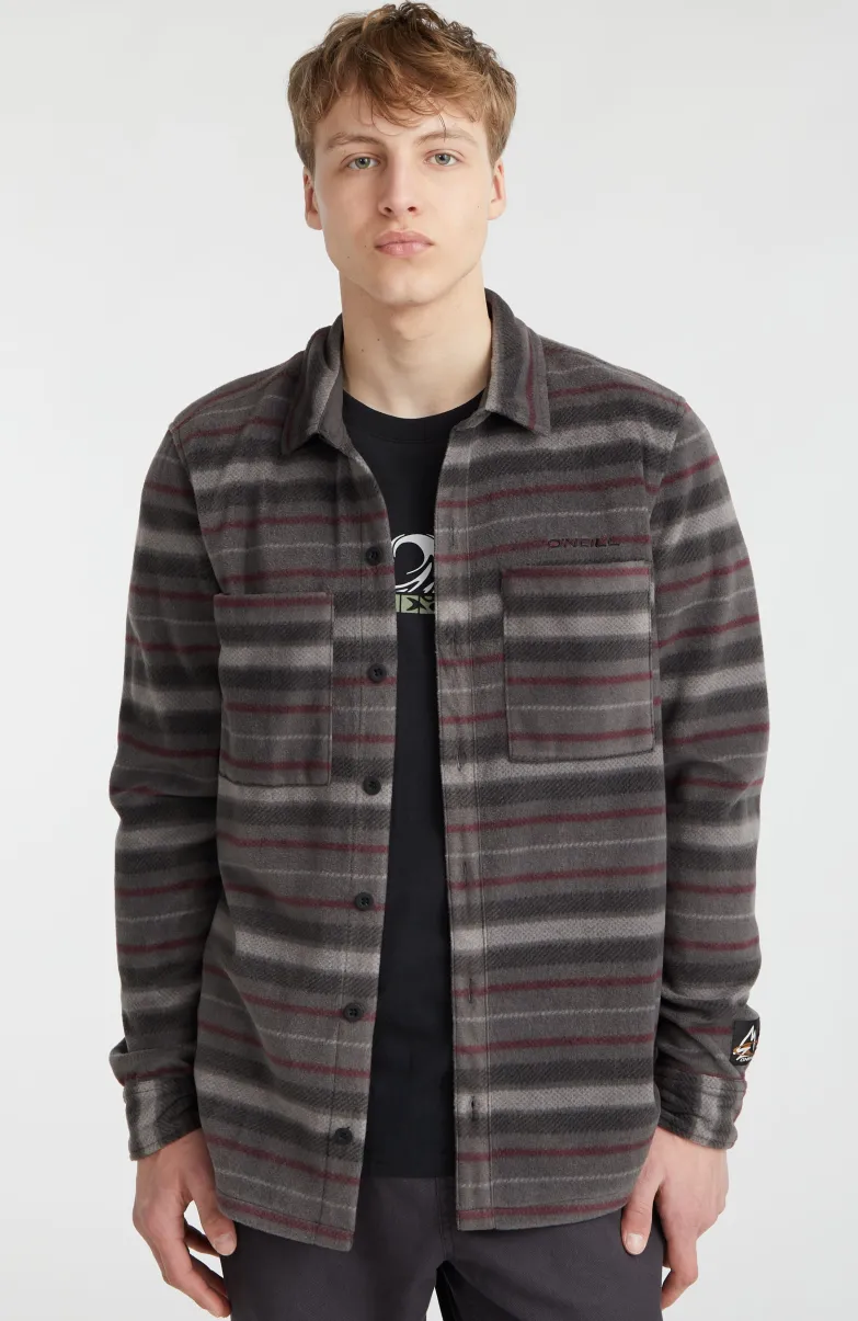 Overhemd Superfleece | Grey Crossover Stripe