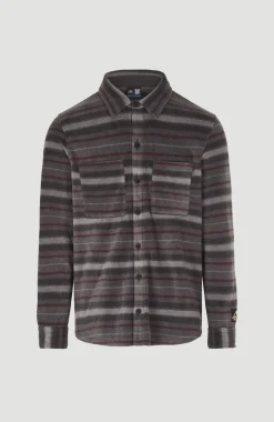 Overhemd Superfleece | Grey Crossover Stripe
