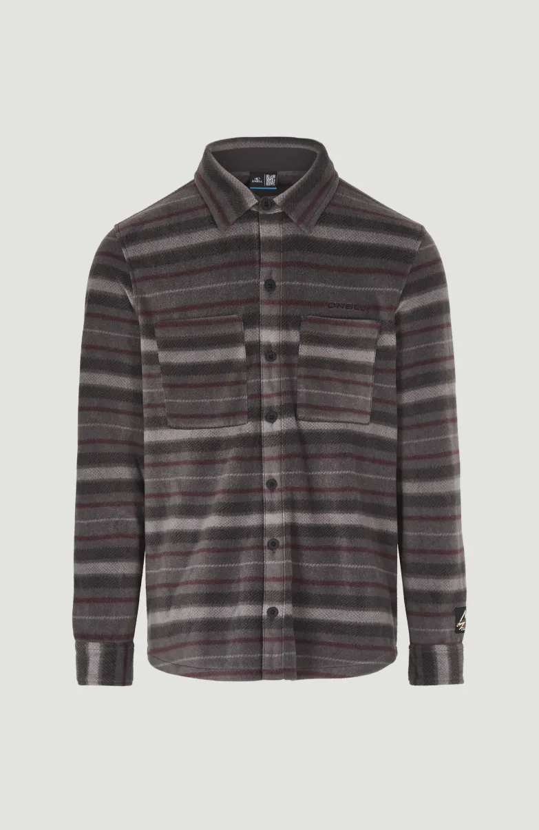 Overhemd Superfleece | Grey Crossover Stripe