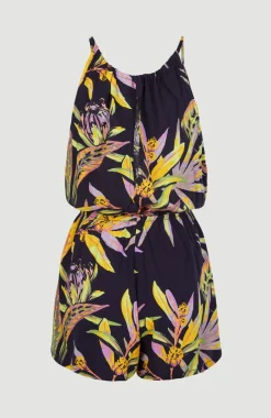 Playsuit Leina | Black Tropical Flower