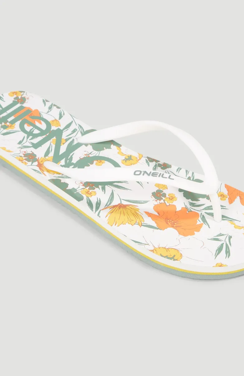 Profile Graphic Slippers | White Bluemchen
