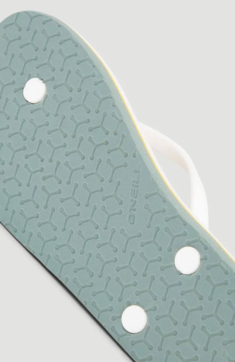 Profile Graphic Slippers | White Bluemchen