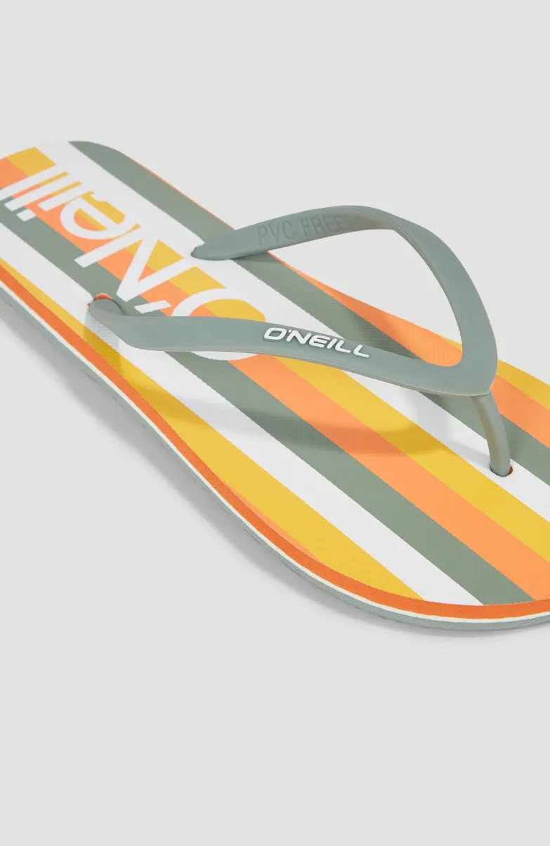 Profile Graphic Slippers | Orange Multistripe