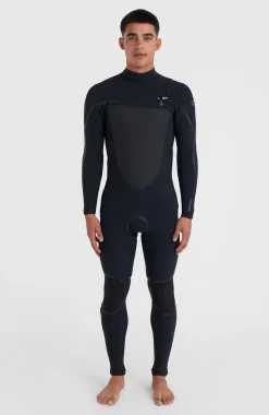 Psycho Tech 4/3mm Chest Zip Full Wetsuit | BLACK/BLACK